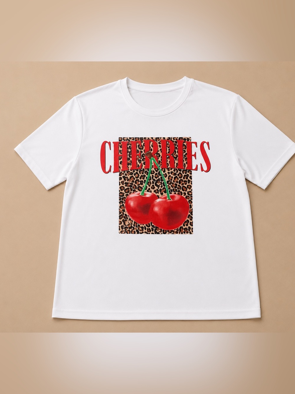Girls' White 'Cherries' Graphic Tee
